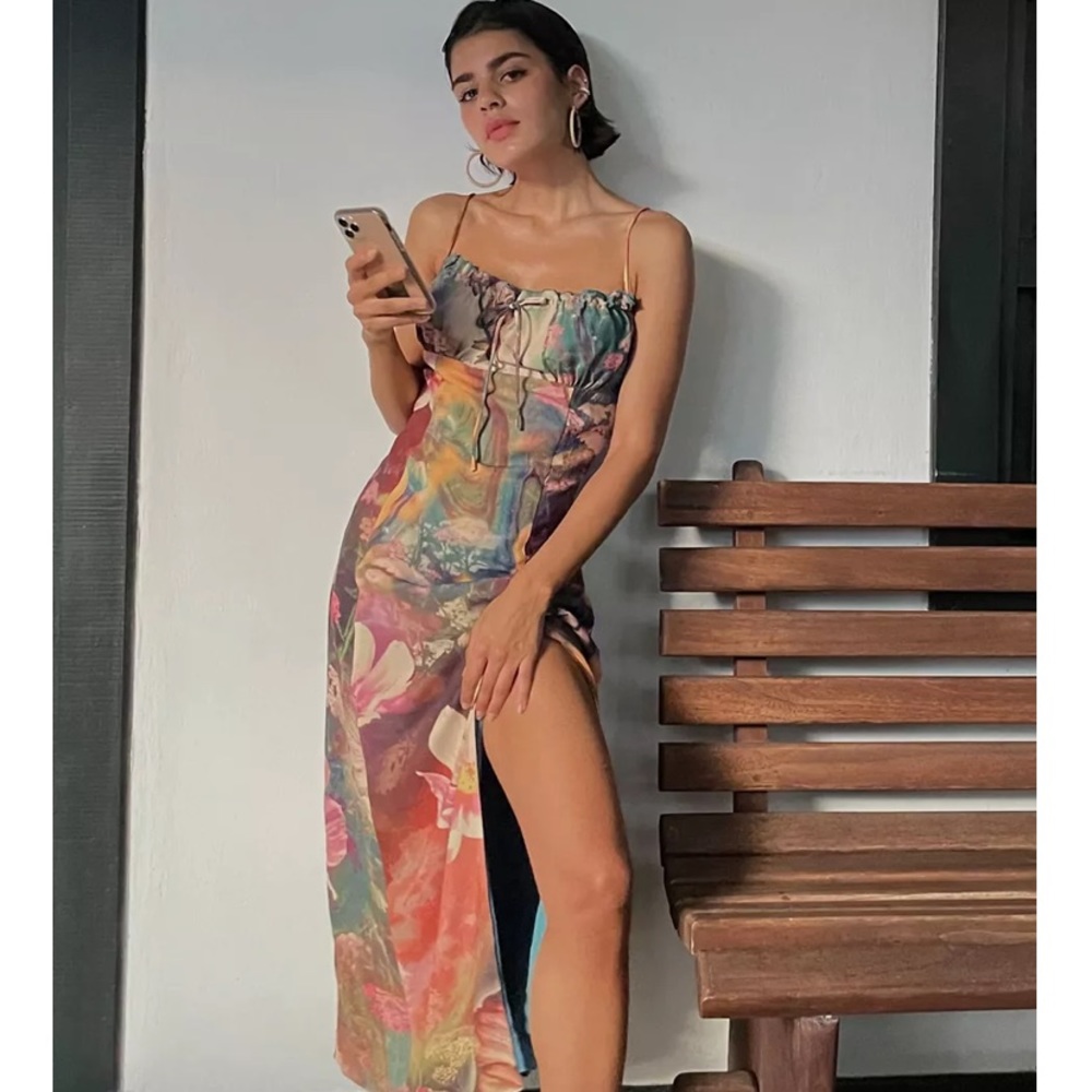 NWT URBAN OUTFITTERS APRIL MIDI SLIP DRESS